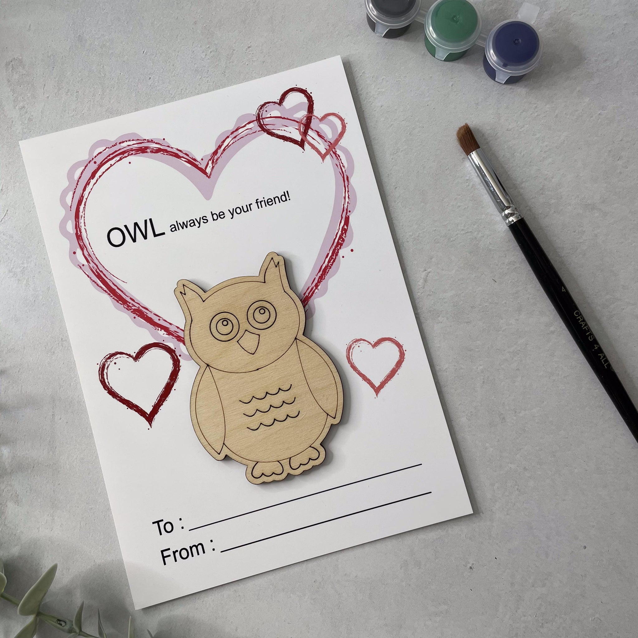 Owl Valentines Day Pocket Hug
