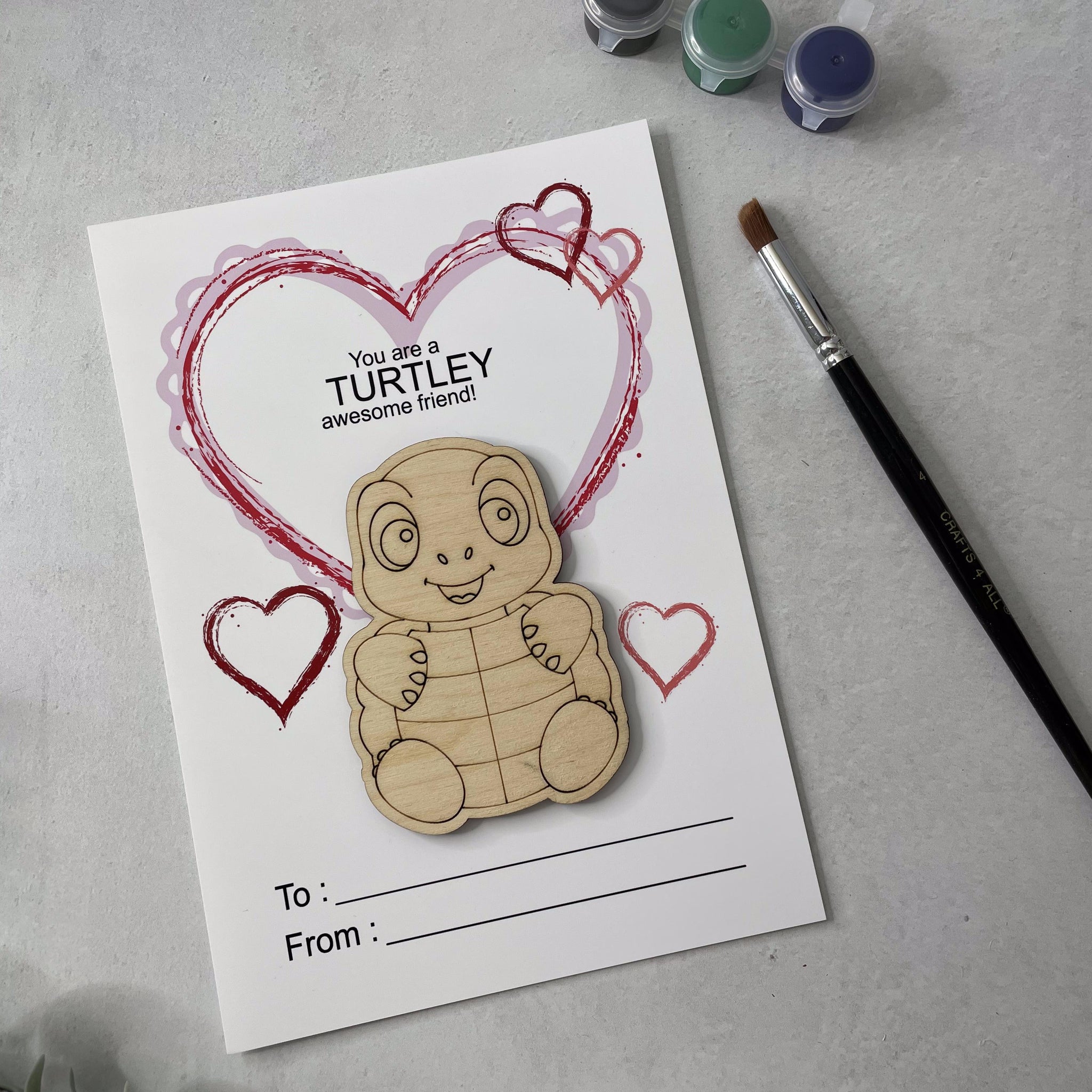 Turtle Valentines Day Pocket Hug