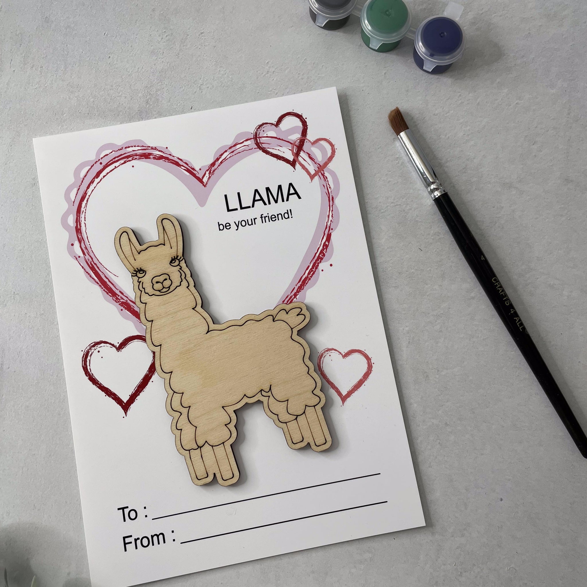 Llama Valentines Day Pocket Hug