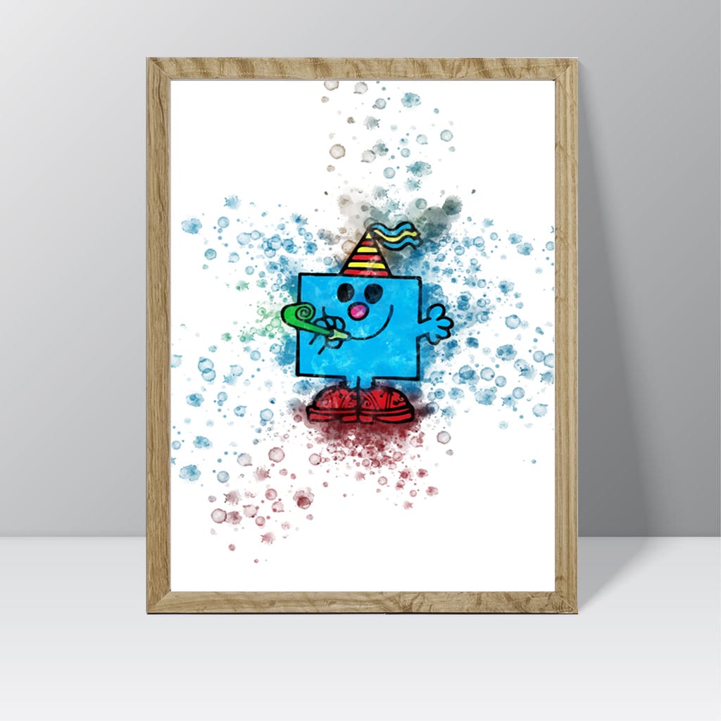 Mr Men Characters - Watercolour Splash Print