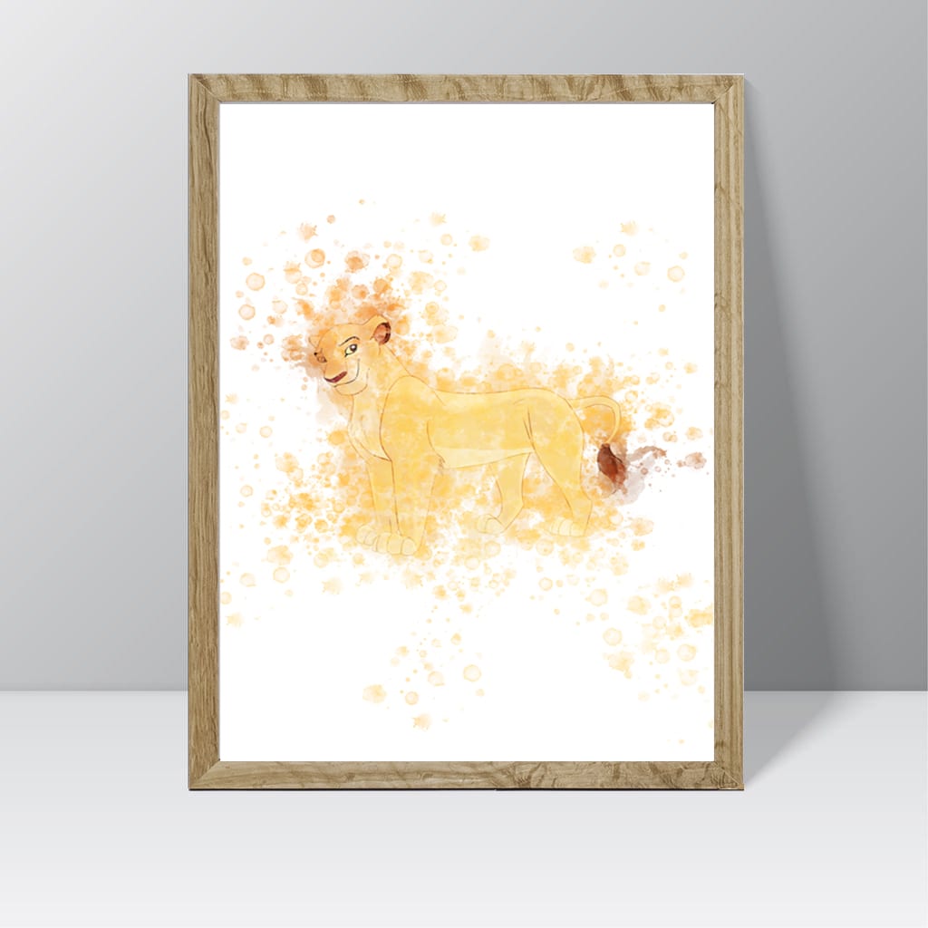 Lion King (Nala) - Watercolour Splash Print