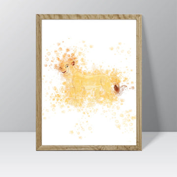 Lion King (Nala) - Watercolour Splash Print