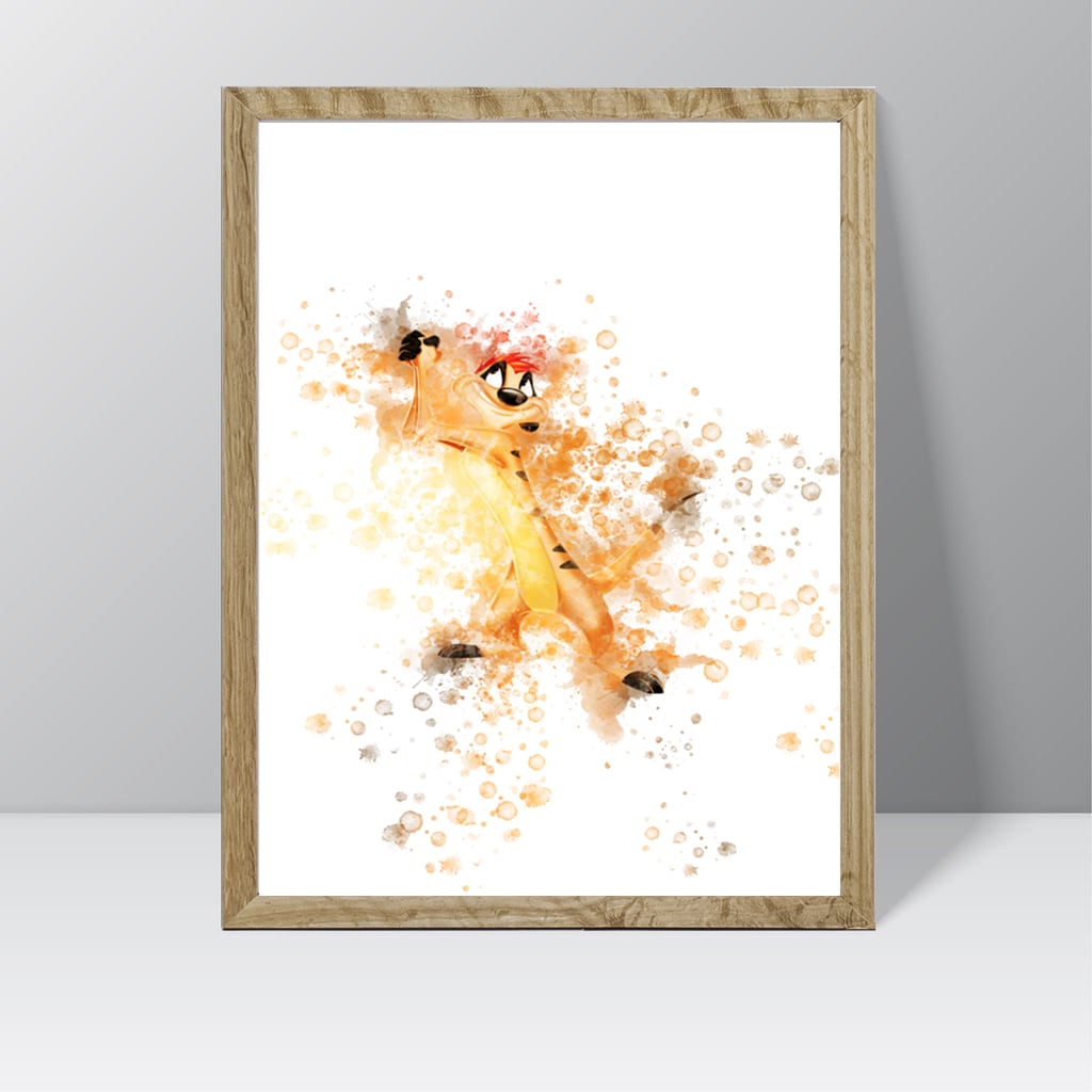 Lion King (Timon) - Watercolour Splash Print