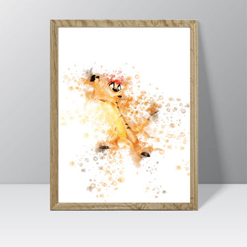 Lion King (Timon) - Watercolour Splash Print