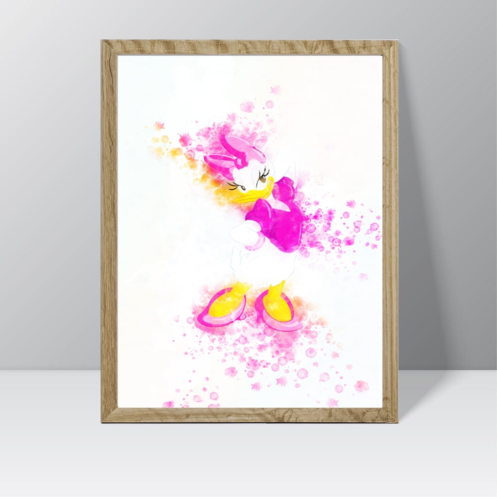 Mickey Mouse (Daisy Duck) - Watercolour Splash Print