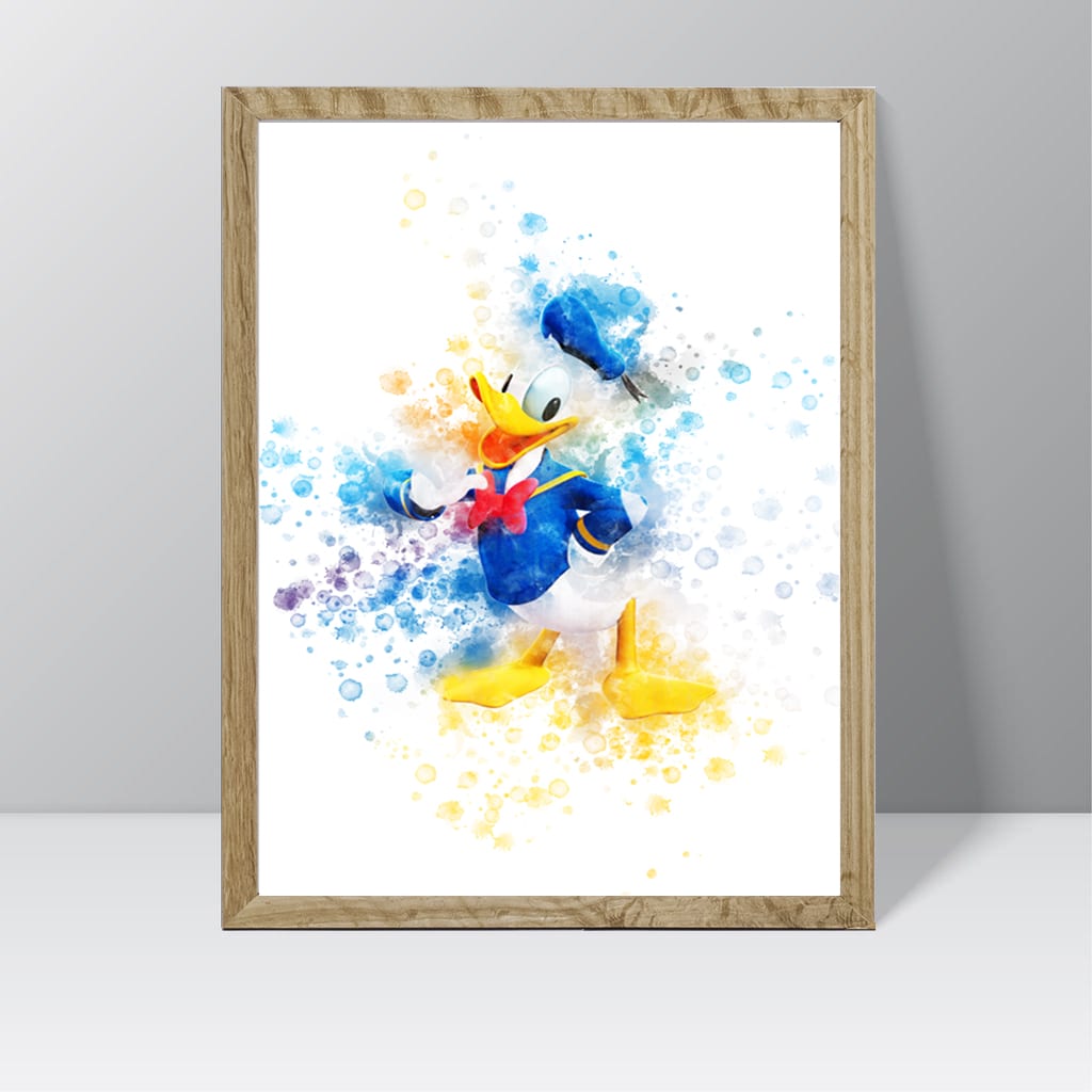 Mickey Mouse (Donald Duck) - Watercolour Splash Print