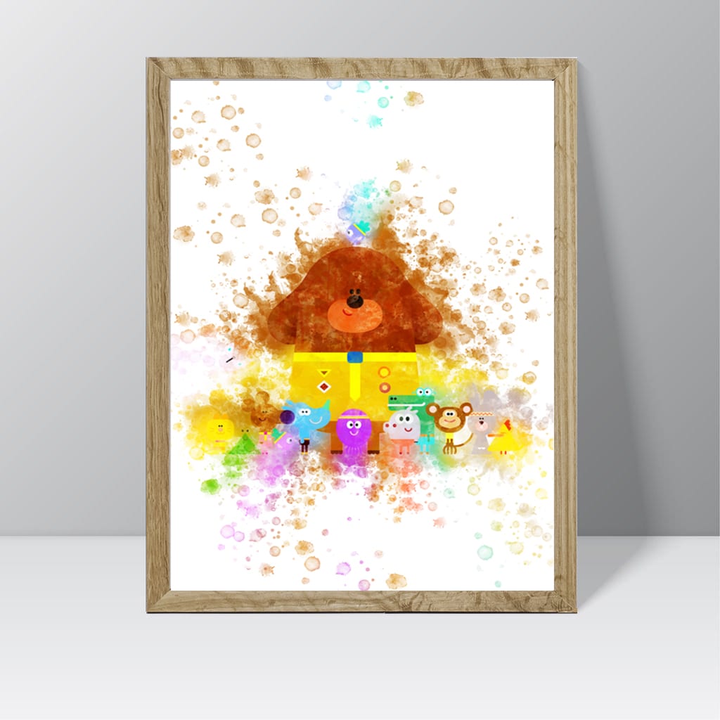 Hey Duggee (Duggee Alone)- Watercolour Splash Print