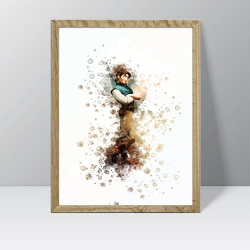 Tangled (Flynn) - Watercolour Splash Print