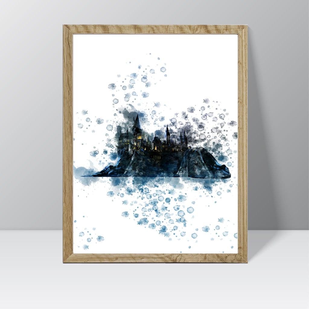 Harry Potter (Hogwarts) - Watercolour Splash Print