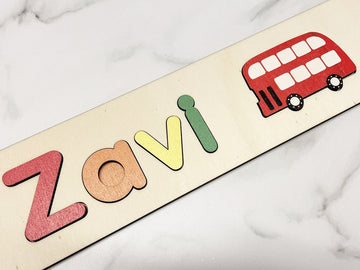 Double Decker Bus - Personalised Name Puzzle
