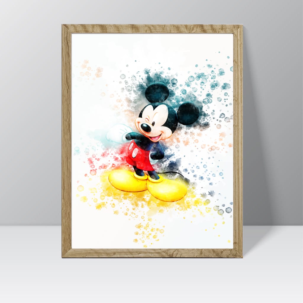 Mickey Mouse (Daisy Duck) - Watercolour Splash Print
