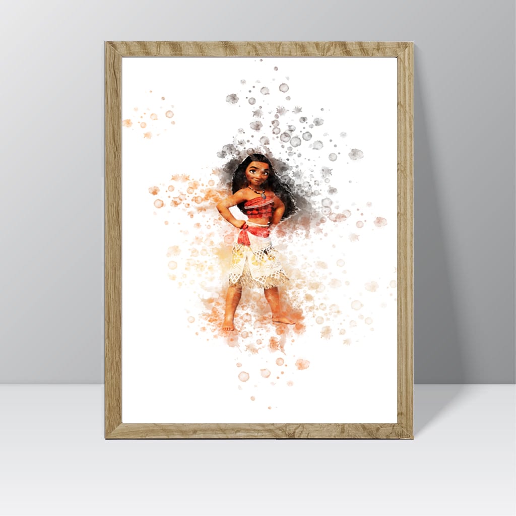 Moana (Pua) - Watercolour Splash Print