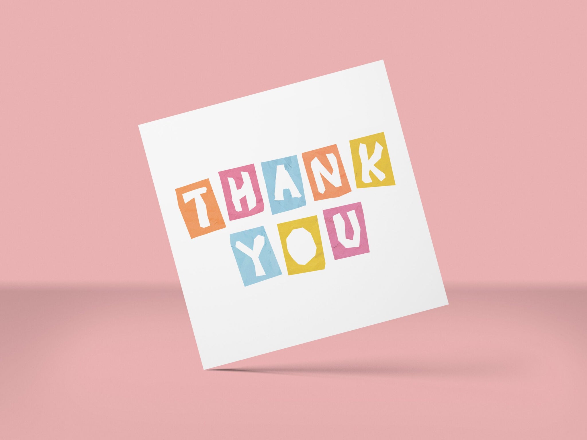 A Colourful Thank You Card