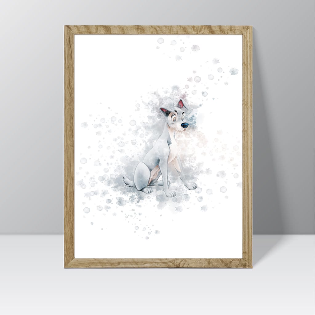 Lady and the Tramp (Lady and Tramp) - Watercolour Splash Print