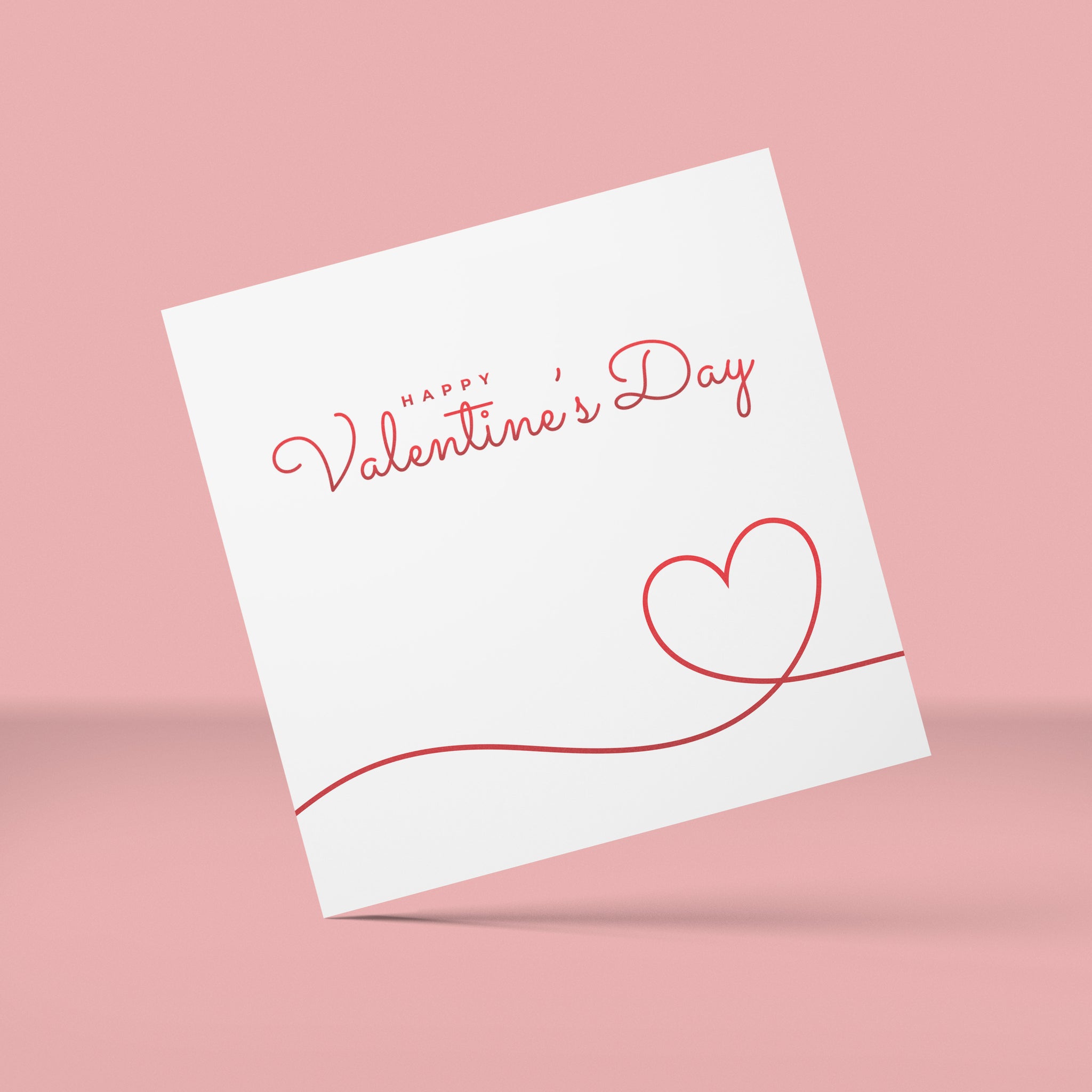Swooshing Heart Valentines Card